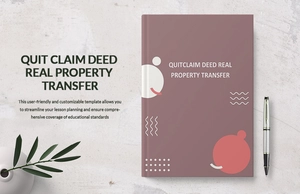 Quit Claim Deed Real Property Transfer Template