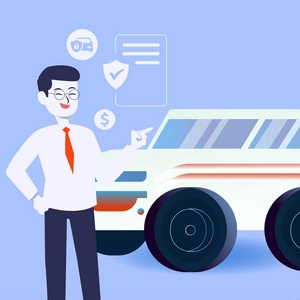 Salesman Car Dealership Illustration