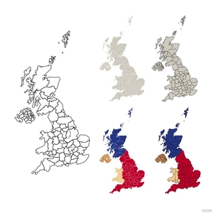 Detailed UK Map Vector