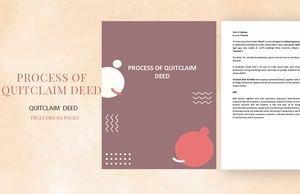 Process of Quitclaim Deed Template