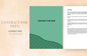 Contract For Deed Template