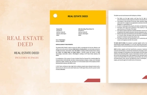 Real Estate Deed Template