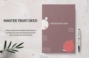 Master Trust Deed Template