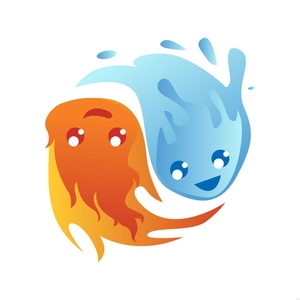 Fire and Water Illustration