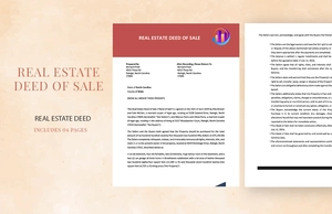 Real Estate Deed of Sale Template