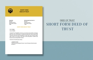 Short Form Deed of Trust Template