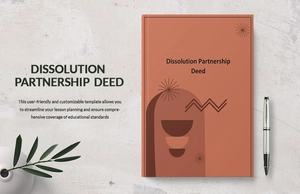 Dissolution Partnership Deed Template