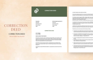 Correction Deed Template