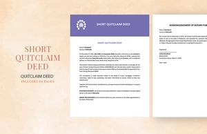Short Quitclaim Deed Template