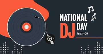 Free National Dj Day Facebook Post Template to Edit Online