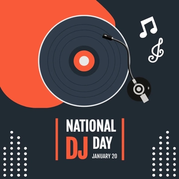 Free National Dj Day Instagram Post Template to Edit Online