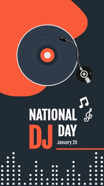 Free National Dj Day Instagram Story Template to Edit Online