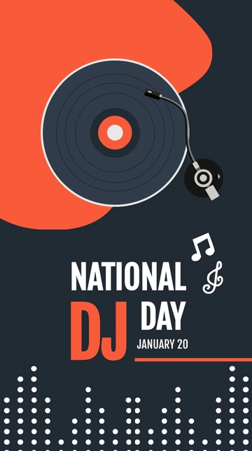 Free National Dj Day Whatsapp Post Template to Edit Online