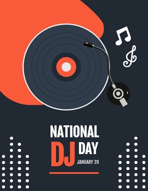 National Dj Day Flyer Template