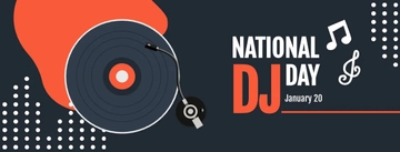 Free National Dj Day Facebook Cover Template to Edit Online