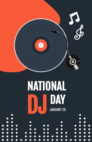 Free National Dj Day Poster Template to Edit Online
