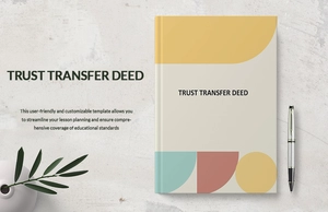 Trust Transfer Deed Template