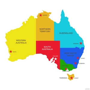 Transparent Australia Map Vector