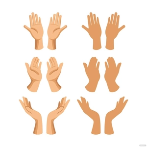 Open Praying Hands Vector