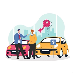 Car Showroom Illustration