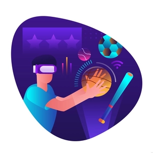 Metaverse Sports Illustration