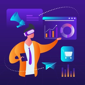 Metaverse Digital Marketing Illustration