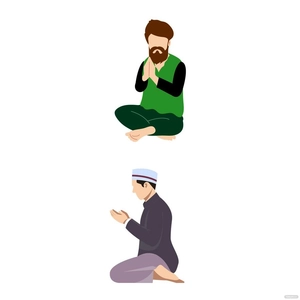 Man Praying Vector