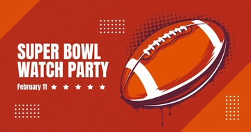 Free Super Bowl Watch Party Facebook Post Template to Edit Online