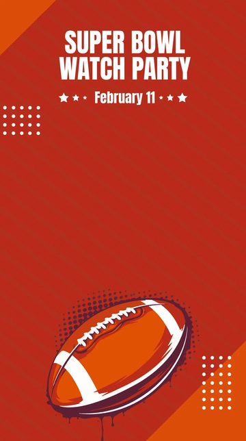 Free Super Bowl Watch Party Snapchat Geofilter Template to Edit Online