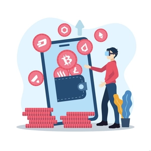 Metaverse Cryptocurrency Illustration