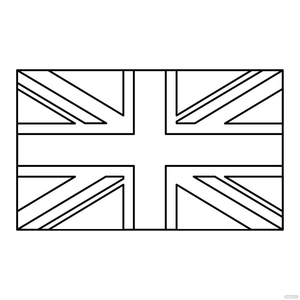 UK Flag Outline Vector