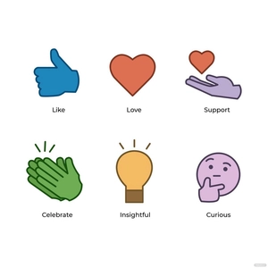 LinkedIn Reactions Icon Vector