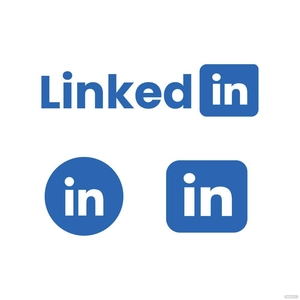 Blue LinkedIn Vector