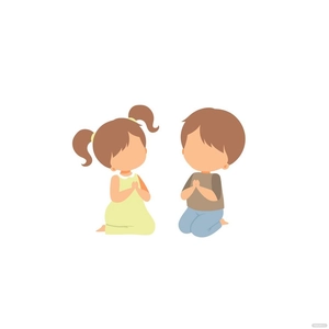 Child Praying Vector