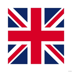 Square UK Flag Vector