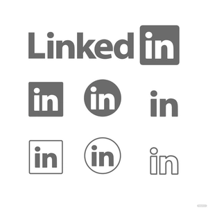 Grey LinkedIn Vector