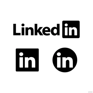 Black LinkedIn Vector
