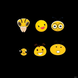 Bee Head Vector