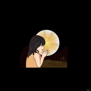 Praying God Vector