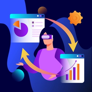 Metaverse Workflow Efficiency Illustration