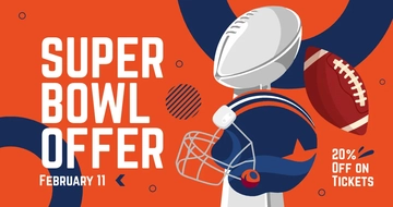 Free Super Bowl Giveaway Facebook Post Template to Edit Online