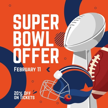 Free Super Bowl Giveaway Instagram Post Template to Edit Online