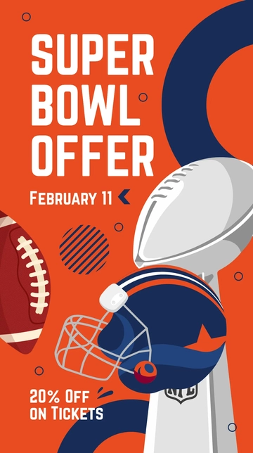 Free Super Bowl Giveaway Whatsapp Post Template to Edit Online