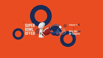 Free Super Bowl Giveaway Youtube Banner Template to Edit Online