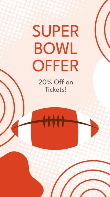 Free Super Bowl Offer Whatsapp Post Template to Edit Online