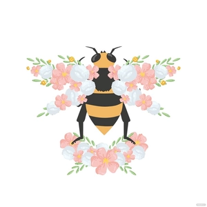 Bee Wreath Vector