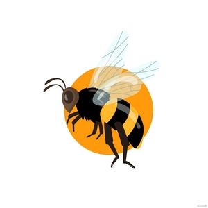 Side Bee Vector