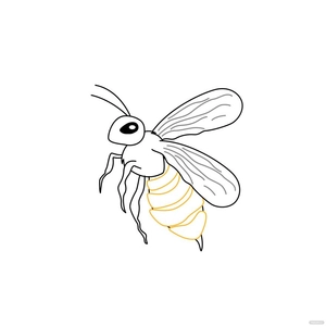 Bee Outline Vector