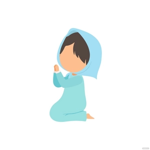 Cute Praying Vector