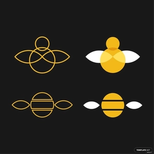 Abstract Bee Vector